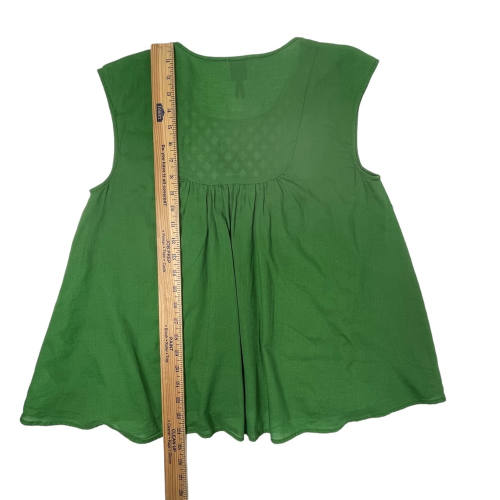 Anthropologie HD in Paris Green Lattice Sleeveless Top Size Small - Picture 9 of 9